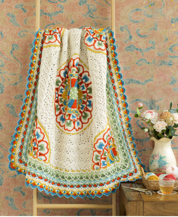 Rainbow wheel lotus blanket handmade crochet milk cotton blanket material package 105×105cm